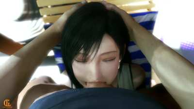 Tifa gets a deepthroat at beach (LorgeGucas) [Final Fantasy]