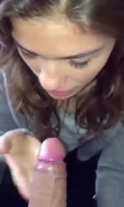 Her first time giving a BJ