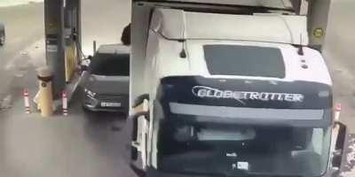 Man trying to protect his car