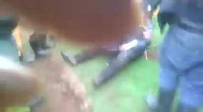 Rapist gets beaten by plantation workers