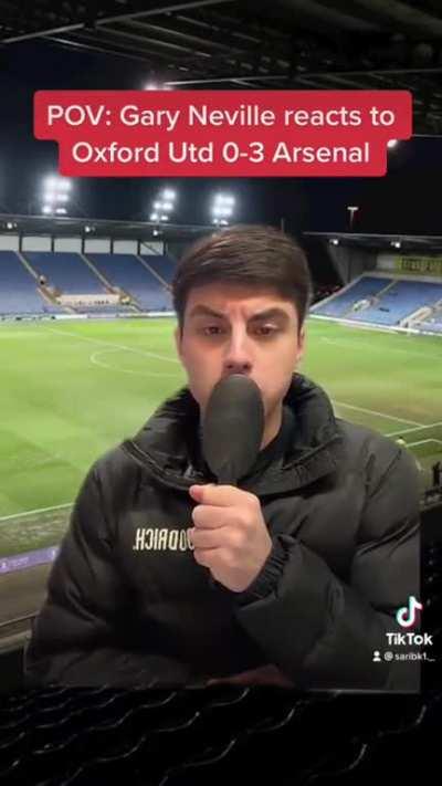 Gary Neville reacts to Oxford Utd 0 - 3 Arsenal