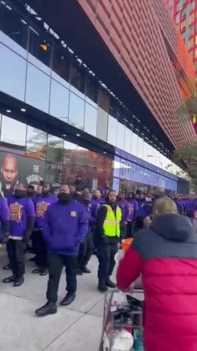 The antisemitic hate group known as the Black Hebrew Israelites appeared very militant outside Barclays Center today for Kyrie Irving’s return