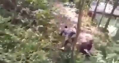 Kalesh between two boys in forest