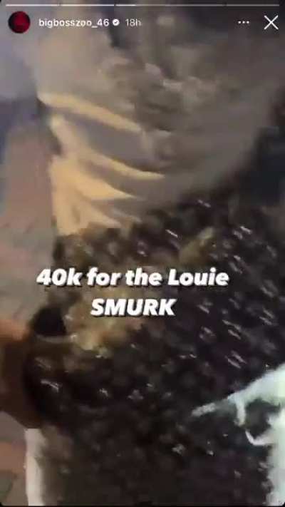 Throwback to when lil durk had the 40k Louie fit