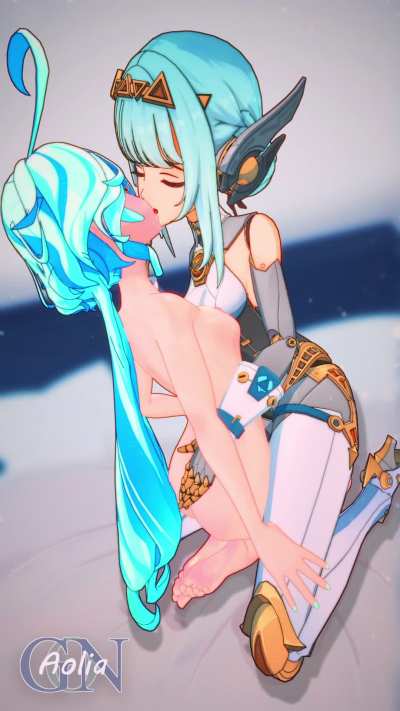 Furina x Ineffa kissing [Genshin impact] (AoliaGon)