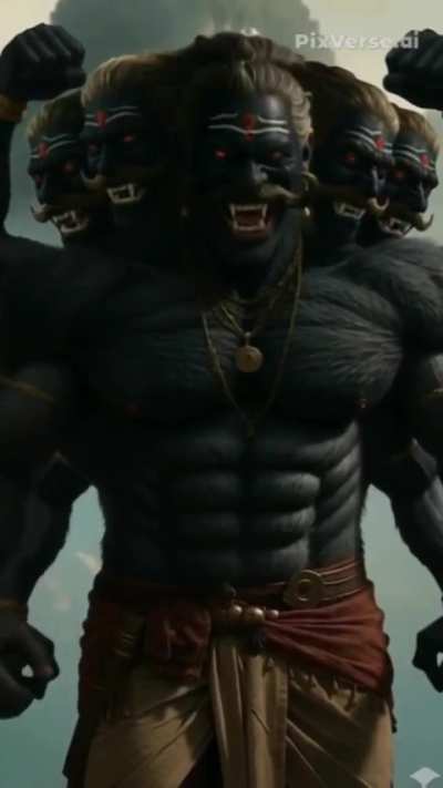 Ravana's Transformation into a demon (Original Form).