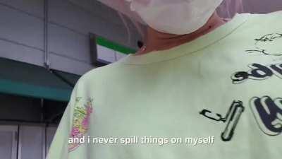 Yvonne showing off! Also mustard.