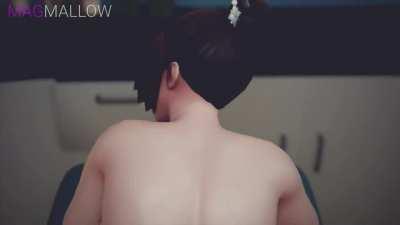 Mei gets massaged by D.va (MagMallow) [Overwatch]