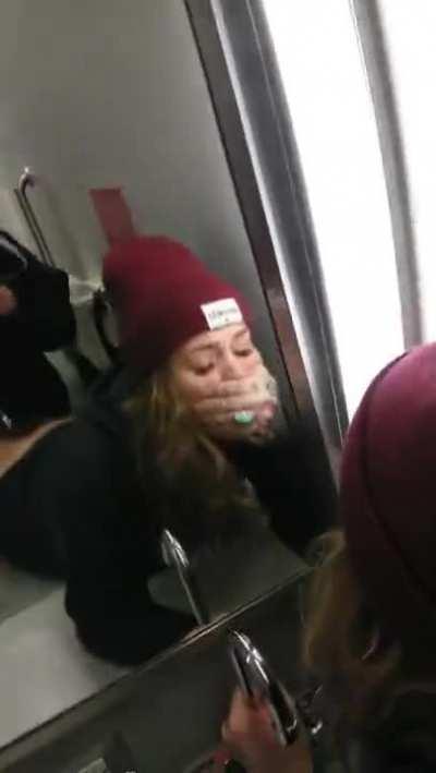 She is trying her best to keep it in [GIF]