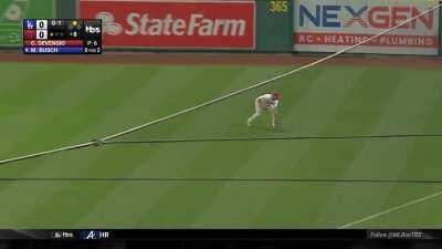 [Highlight] [Highlight] Michael Busch benefits from a fortuitous bounce that brings across the first run of the game