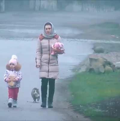 That cat is a goddamn ninja checking his six..