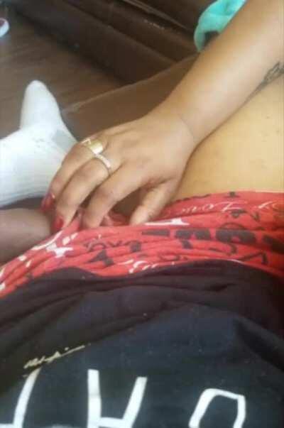 Mom was getting a little touchy during movie time