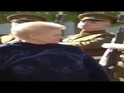 Wide Dalia Grybauskaitė walking