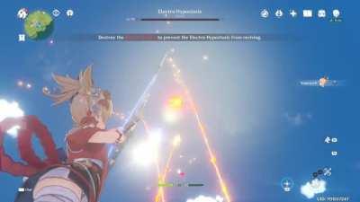 Yoimiya Solo Electro Cube but I look to away, use only kinding arrows and don't take any damage