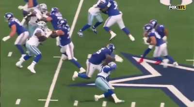 [Highlight] Giants tackle James Hudson tries a new blocking technique