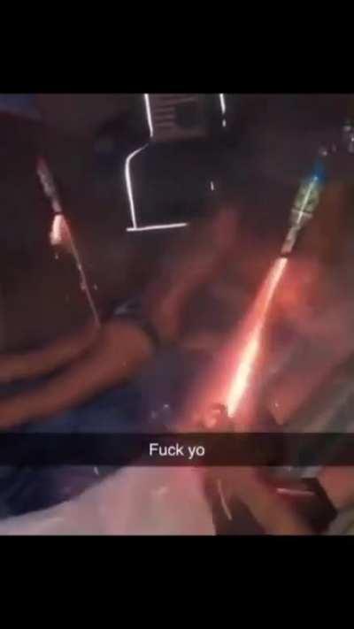 Launching fireworks from your ass