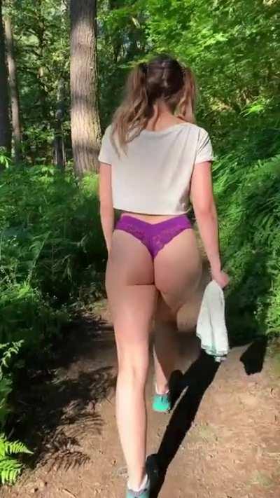 Purple panties on the trail 💜 [f]