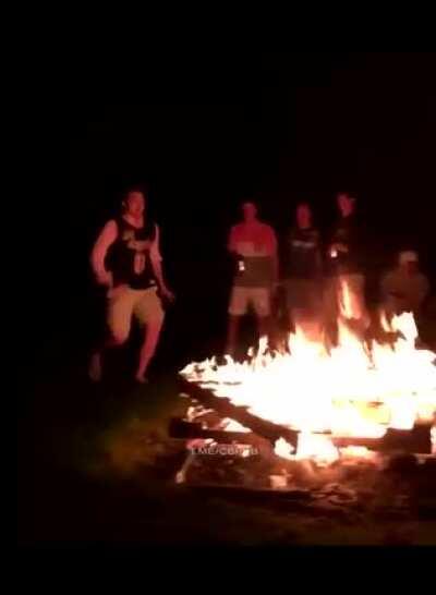 Trying to jump a fire when you can only prance