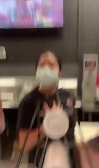 black woman yells at boba tea shop for not being black owned, tells asian employees theyre stealing black culture, and tells innocent black dude who just wants his boba that hes a c**n
