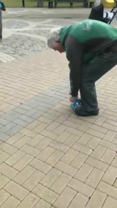 The smallest cycle in the world and a beautiful rider