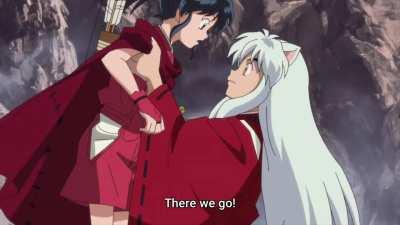 Moroha meets Inuyasha ( Yashahime : Princess half demon ) 