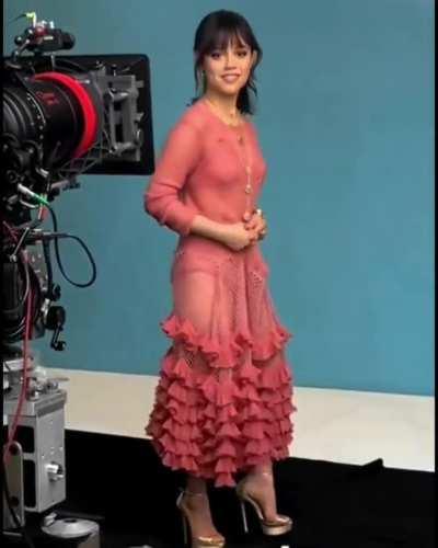 The way she pulls up that dress