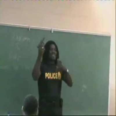 I'm the only one in this room professional enough, that I know of, to carry this Glock 40. I'm the only...