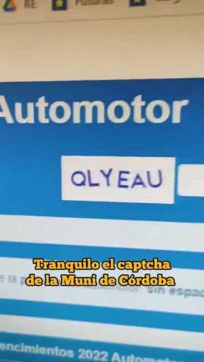 Tranquilo el captcha de la Muni de Córdoba