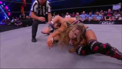 Dr. Britt Baker forces Anna Jay to tap out twice from the devastating Lock Jaw!