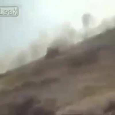 British soldiers almost become friendly fire statistic during America A-10 stafing run.