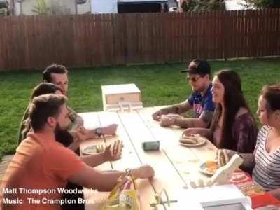 'Mechanical Picnic Table' by Matt Thompson Woodworks.