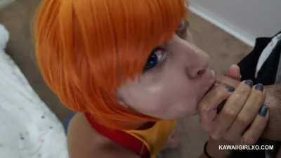 Misty Cosplayer Sucks a big cock very passionately