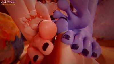 Dva widowmaker and Ashe foot fetish 6 Feet POV (Allfs3d) [overwatch]