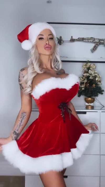 Santa's bimbo trophy wife says hello