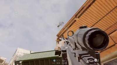 i took a helicopter down and it landed perfectly on the crane