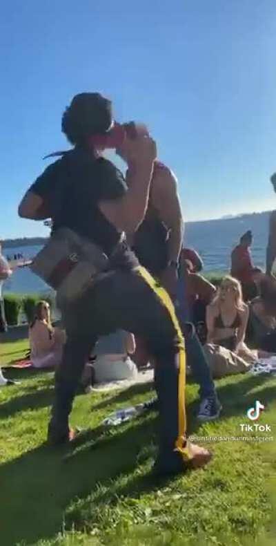 Didn't even bother taking off the gucci murse