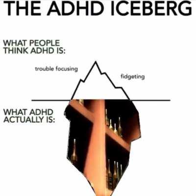 ADHD Iceberg (looking back at life)