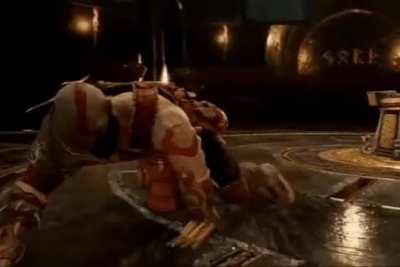 kratos getting electrocuted by text