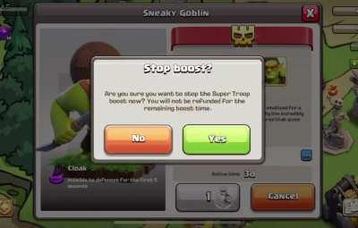 Testing the new Super Troop cancel button, it works very good.