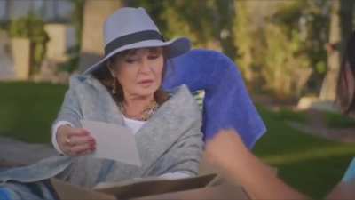 Stephanie Beacham guest stars in the crime drama 'The Sunshine Murders' as Lady Gloria Whitten-Soames in the episode 'The Art of Murder- part 1' on UPtv Thursday 9 October 2025 at 8pm ET, part 2 on 16 October 2025. Here's a scene with Stephanie and co-sta