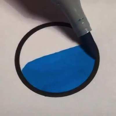Very satisfying coloring of circle