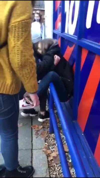 Stuck in the railings outside B&M