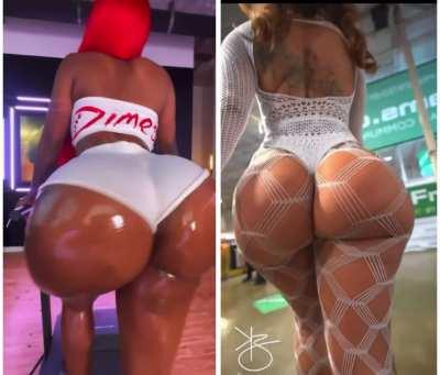 Damnn they are both soo thick 😩🥵 Left or Right side ? 😈