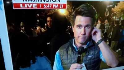 Rolling a joint on live TV in front of the White House