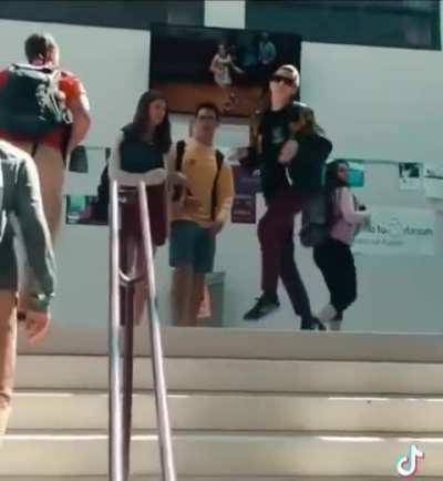 His classmates seem used to this behavior