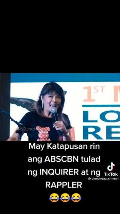 Imee Marcos on ABSCBN, Rappler and Inquirer.