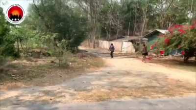 Rebel ambush a junta collaborator's vehicle, Myanmar [Aug 2025]