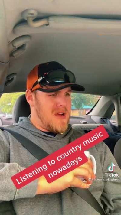 Listening to country music these days…