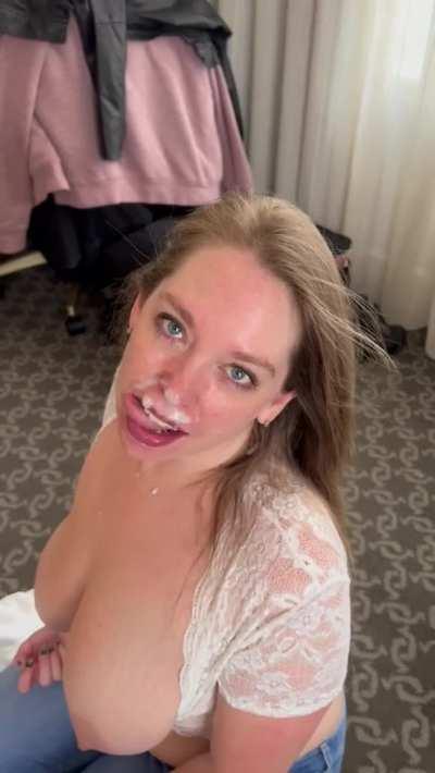 Love the feel of a new man&rsquo;s cum on my face!
