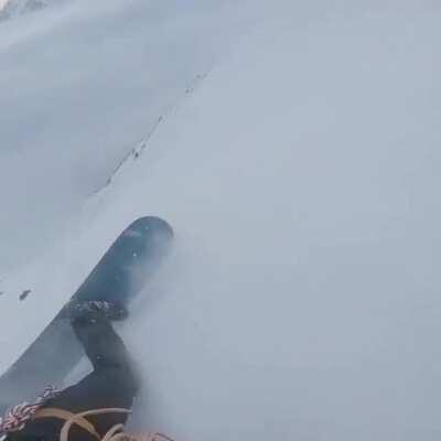 Snowboarding in the restricted zone